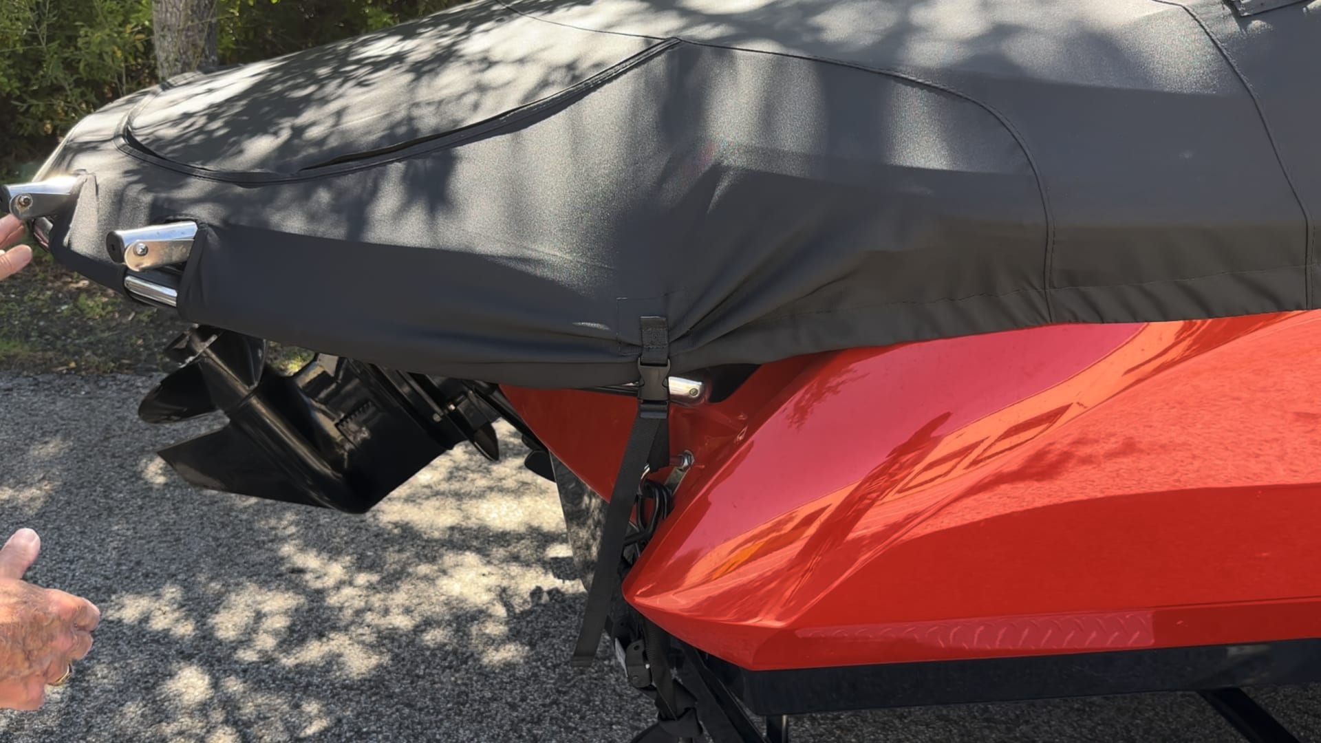 Taylor Made FormFit Boat Cover Rear